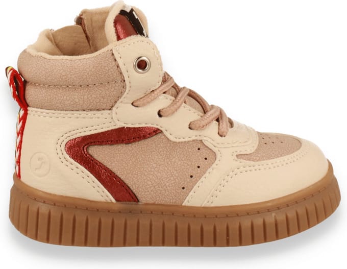 Sj Lifestyle Meisjes Sneaker Hoog Beige/old Pink | Maat: 23