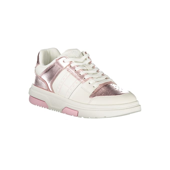 Metallic Laag Top Sneakers Roségoud Stijl