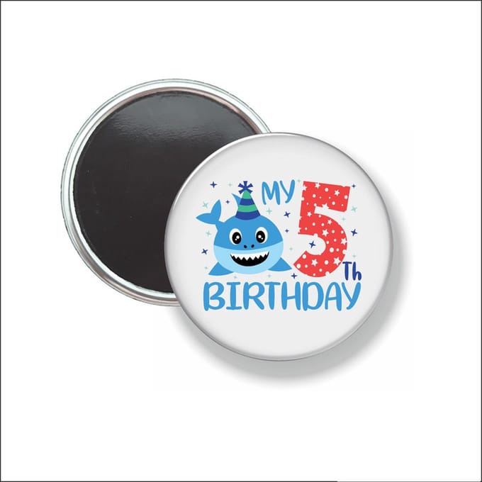Button Met Magneet 58 MM - My 5th Birthday - NIET VOOR KLEDING