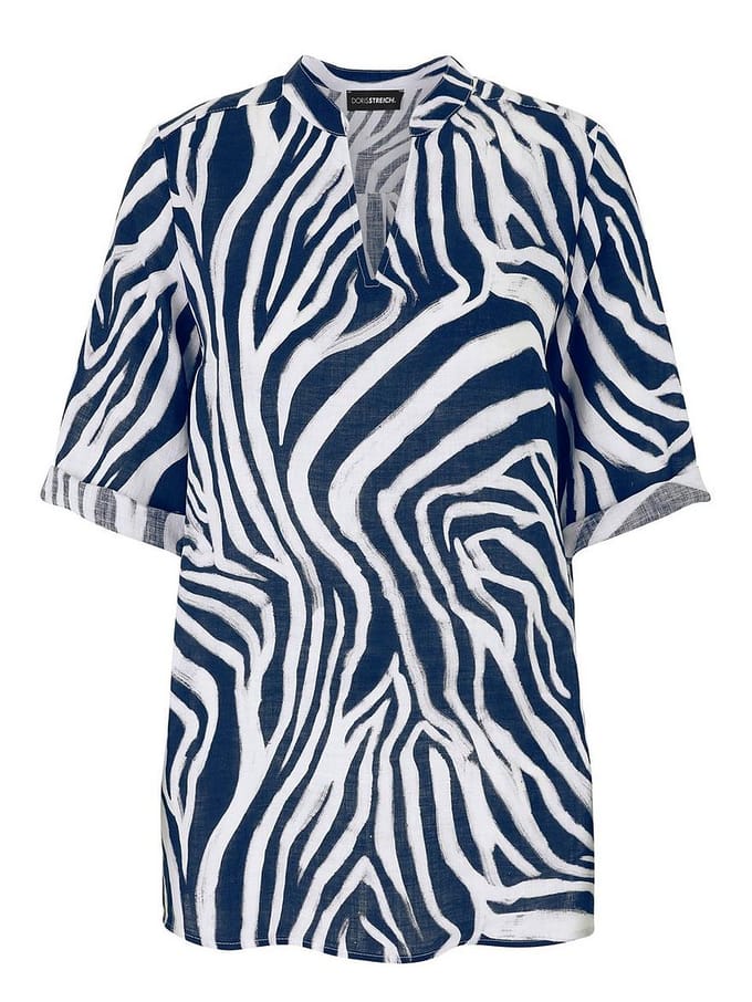 Lange blouse Van Doris Streich blauw