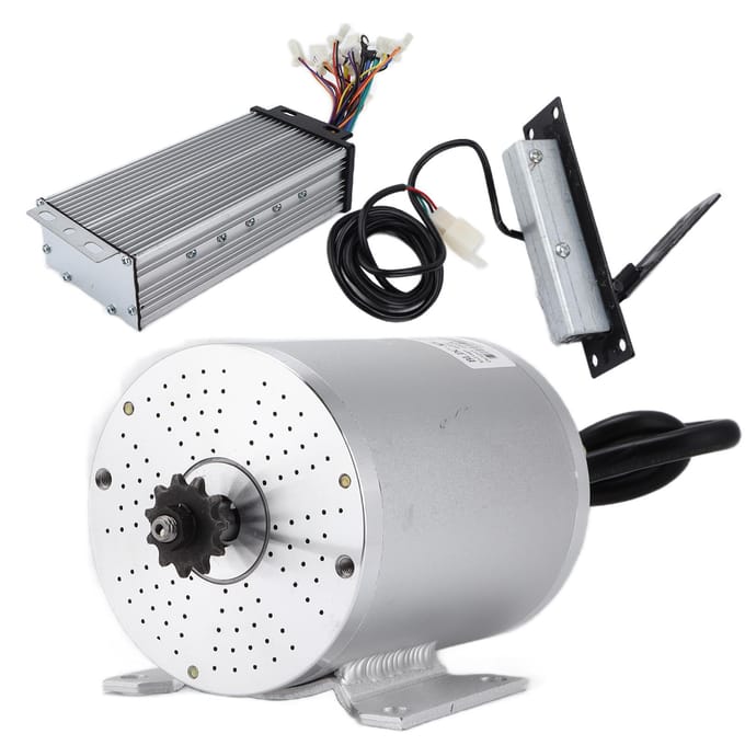 48V 2000W DC Borstelloze Motor Kit Controller Gaspedaal Hoge Snelheid Vermogen voor Elektrische Fiets gray