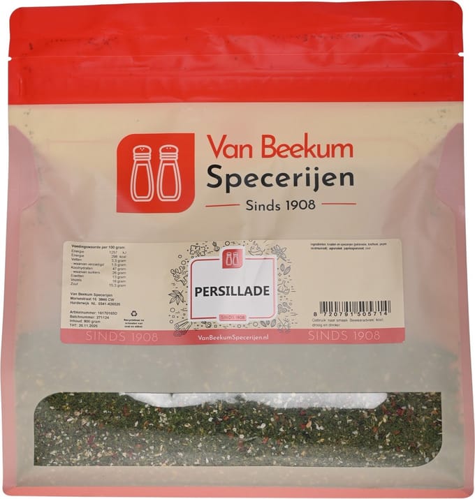 Van Beekum Specerijen - Persillade - 800 Gram (hersluitbare stazak)