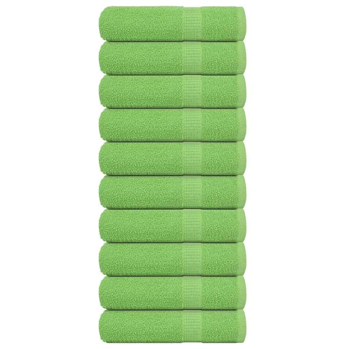 vidaXL - Badhanddoeken - FROGN - 10 - st - 100x150 - cm - 360 - g/m² - appelgroen