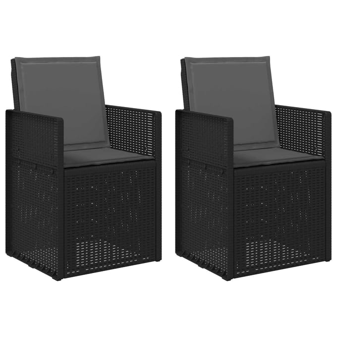 vidaXL - Tuinstoelen - 2 - st - Antracietkleurig - PP
