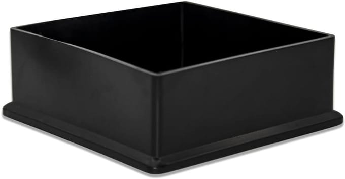 Vierkante Tafelpotdop Beschermers Zwart 80x80mm | Set van 4