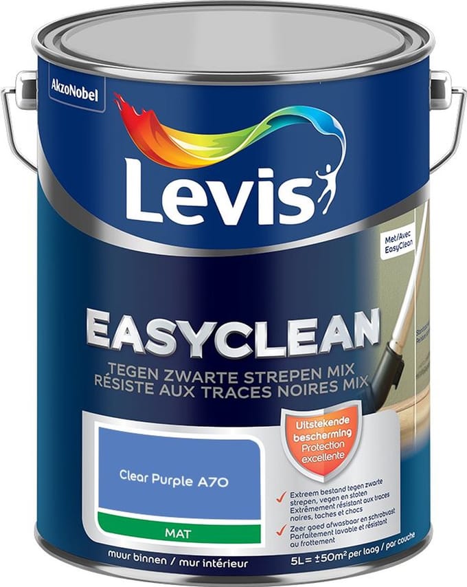 Levis - Easyclean Tegen Zwarte Strepen Mix - Clear Purple A70 - Mengverf - 5 L