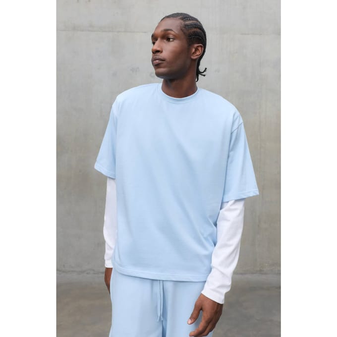 Oversized Premium 280gsm T-Shirt | Light Blue | Size Small