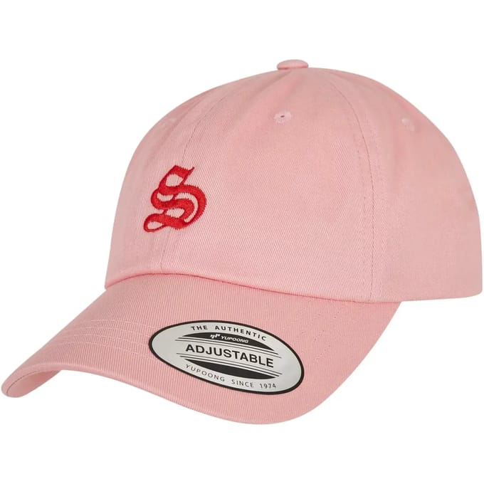 Mister Tee - Letter Pink Low Profile Cap S Verstelbare pet - Zwart