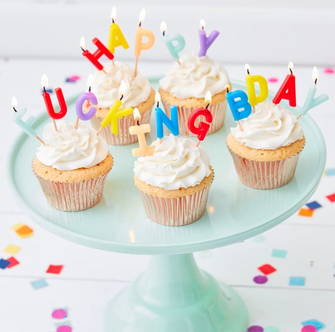 Ginger Ray - Ginger Ray - Verjaardagskaars Happy Fucking Bday - 16 stuks