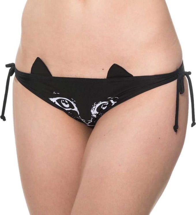 Banned - Night whispers Bikinibroekje - Kat - L - Zwart