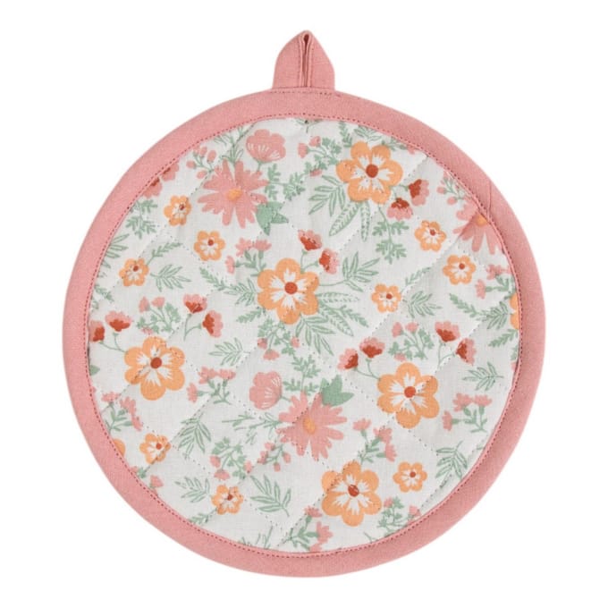 Freddie pannenlap onderzetter rond roze 20 cm