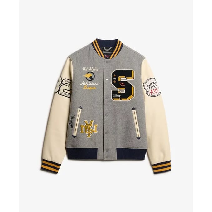 Superdry - College bomberjack met patches - Heren - Buitenjassen