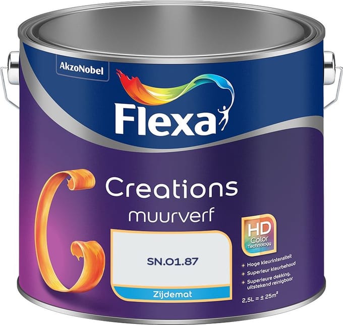 Flexa - Creations Muurverf Zijdemat - Sn.01.87 - Mengverf - 2,5 L
