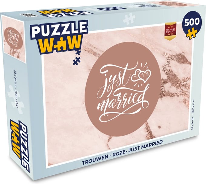 Puzzel Spreuken - Just married - Trouwen - Quotes - Legpuzzel - Puzzel 500 stukjes