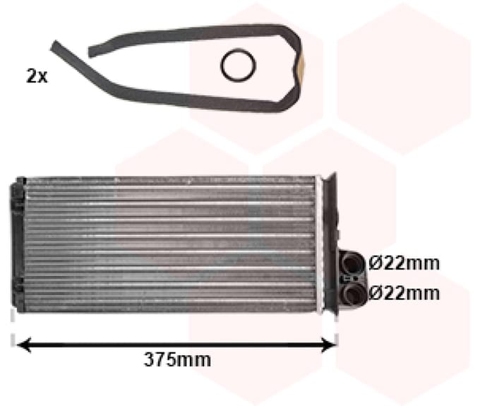 Van Wezel - KACHEL RADIATEUR VOOR NISSAN INTERSTAR X70 2002-2004 7701205584