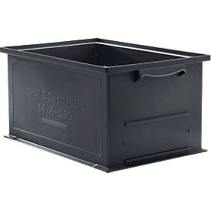 Stapelbak serie 14/6-230, van PP, ESD-geleidend, inhoud 26 l, zwart