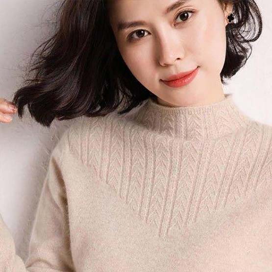 Gebreide Truien Dames Eenvoudig Basic Houd Warm Effen Basis Truien Col Vintage Pullover Lange Mouw Tops XXXXL kameel