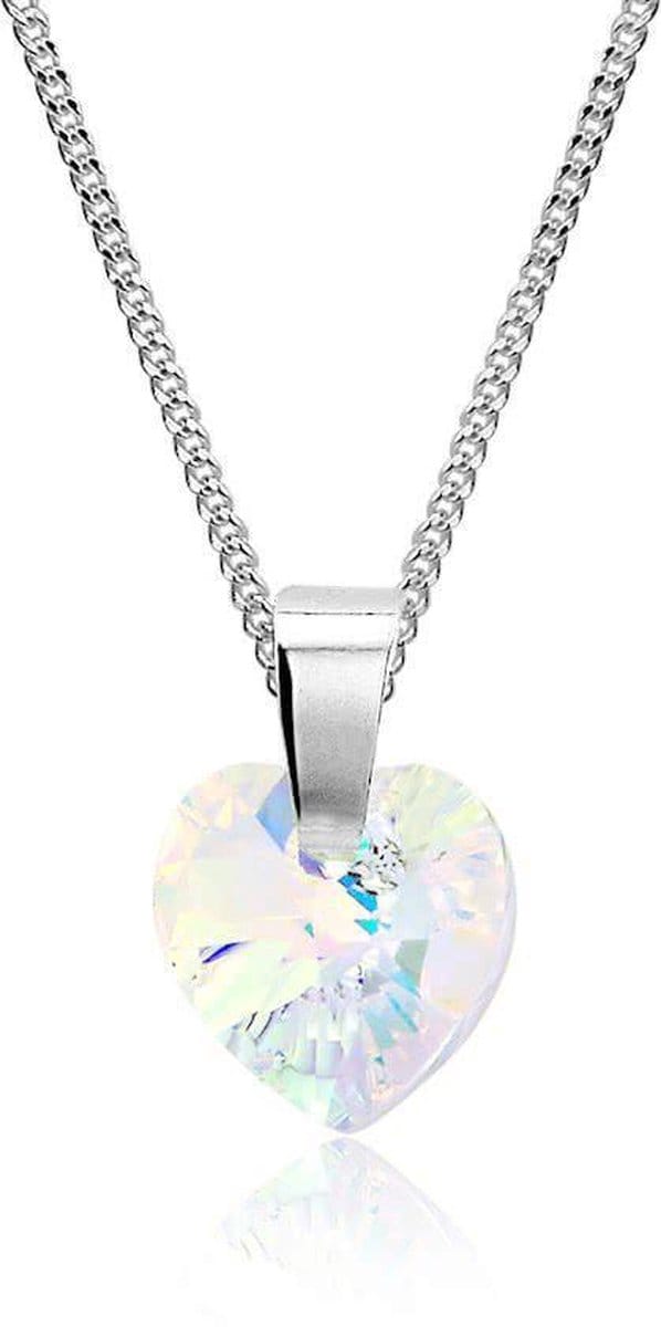 Montebello Ketting Alia - 925 Zilver - Swarovski Hart - ∅10mm - 45cm
