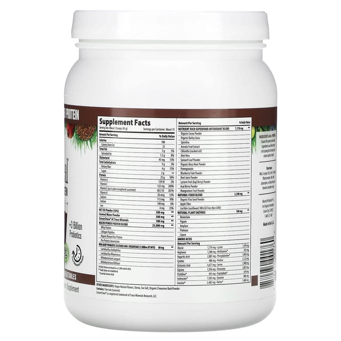 Macrolife Naturals, Macromeal, Chocolade Eiwit + Superfood, 23.8oz (675g)