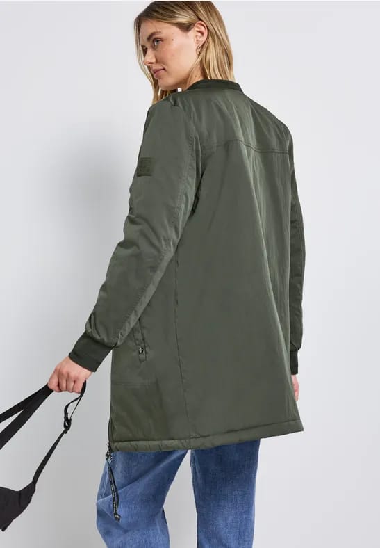 Lange blouson met capuchon