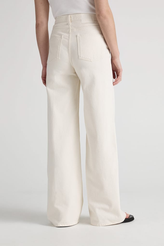 Mud Jeans Sara High Loose Natural Größe: W31L32 | Stoffhosen Outlet | Damen