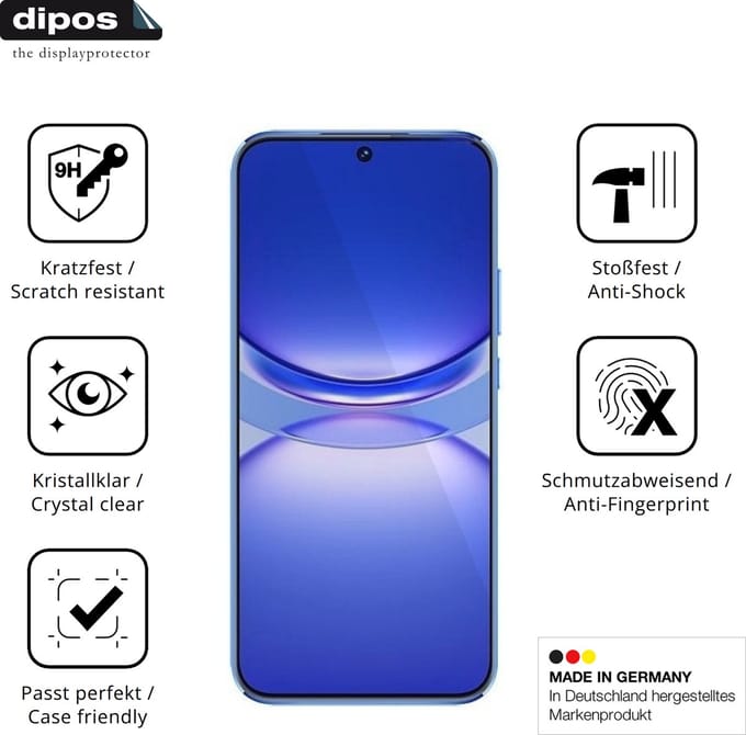 dipos – 2x Pantserfolie geschikt voor Huawei Nova 12 Lite | 9H Screenprotector
