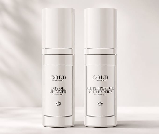Gold Professional Dry Oil Shimmer & All Purpose Oil with Peptide