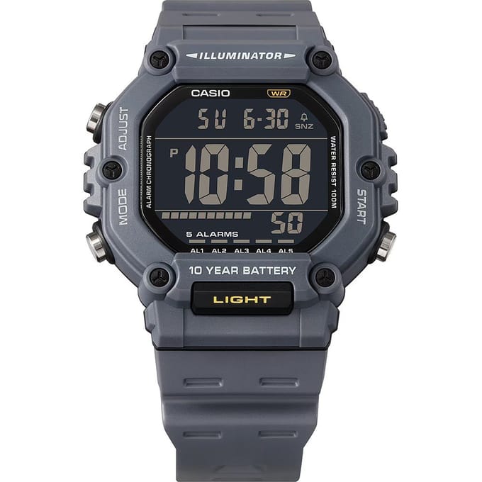 Casio Casio Collection AE-1600H-8BVEF Horloge - Kunststof - Grijs - Ø 47 mm