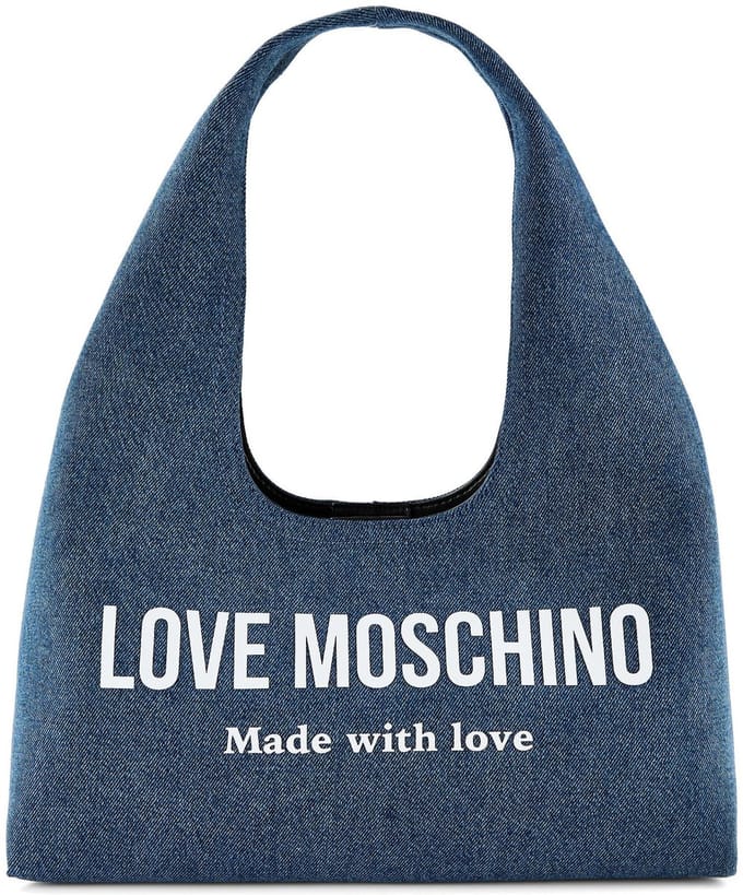 Love Moschino Denim Signature Love Schoudertas 34 cm - Dames - denim