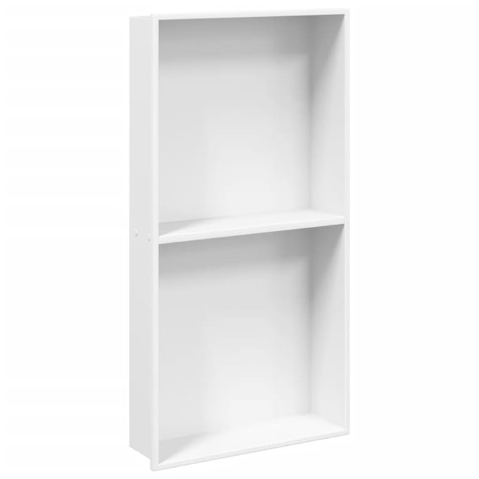 vidaXL - Douchenis - 32x62x9 - cm - roestvrijstaal - matwit