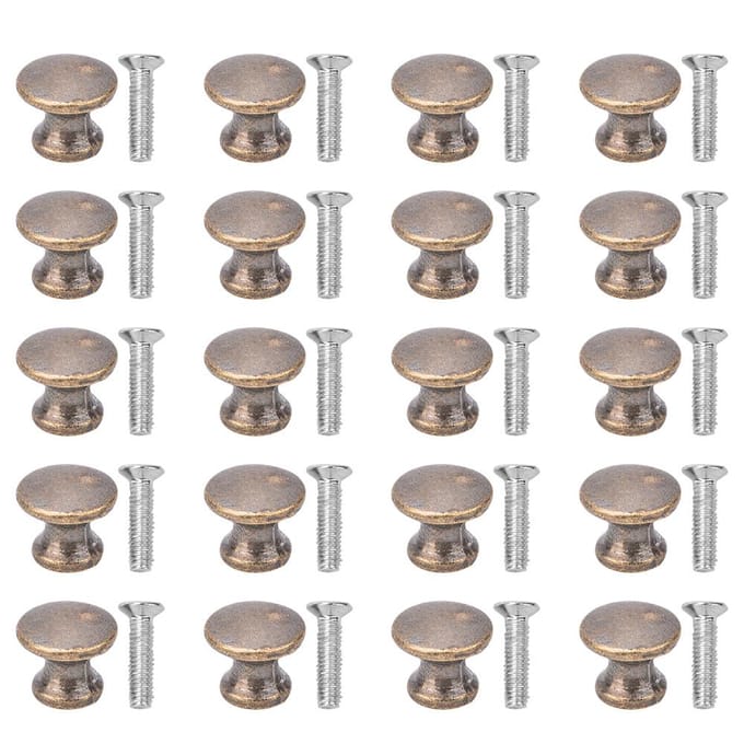 20 Set Mini Paddenstoelkop Handvat Tepel Nagel Kleine Lade Kast Sieradendozen Knopen Trekkers