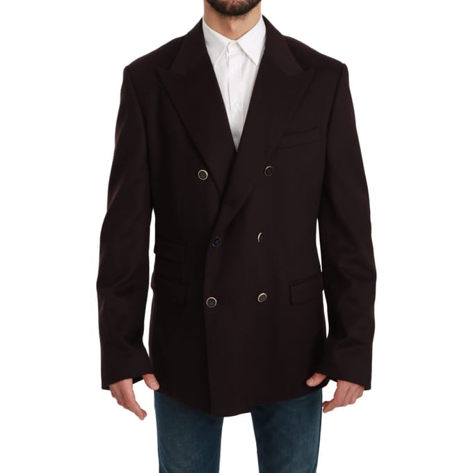 Dolce & Gabbana Heren Bordeaux Kasjmier Jas TAORMINA Blazer
