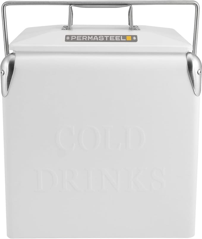 Draagbare Koelbox - Bierkoeler - Dranken Koel Houden - Ingebouwde Flesopener - 13 Liter - Wit