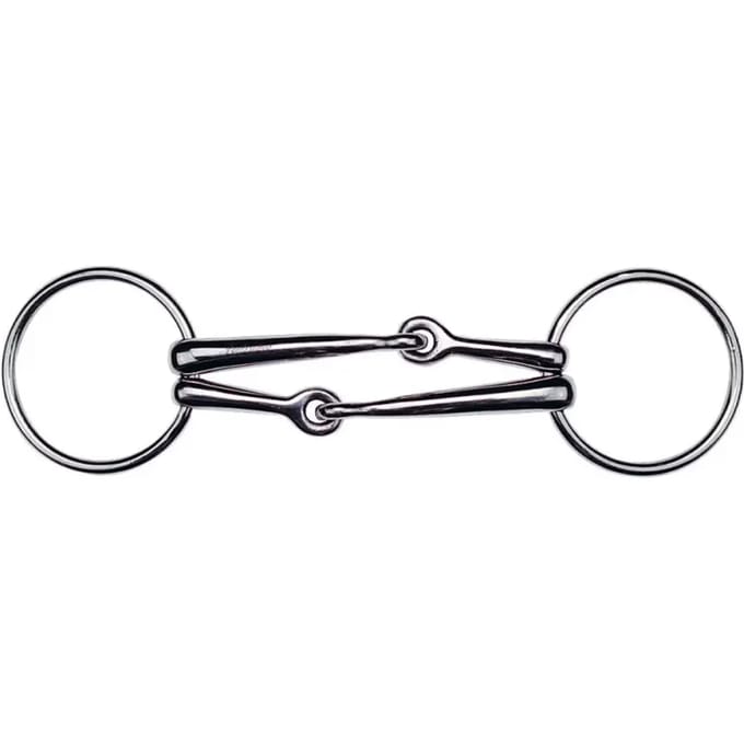 Feeling Roestvrij Staal Dubbel Gebroken Trensbit Zilver 12.5 cm