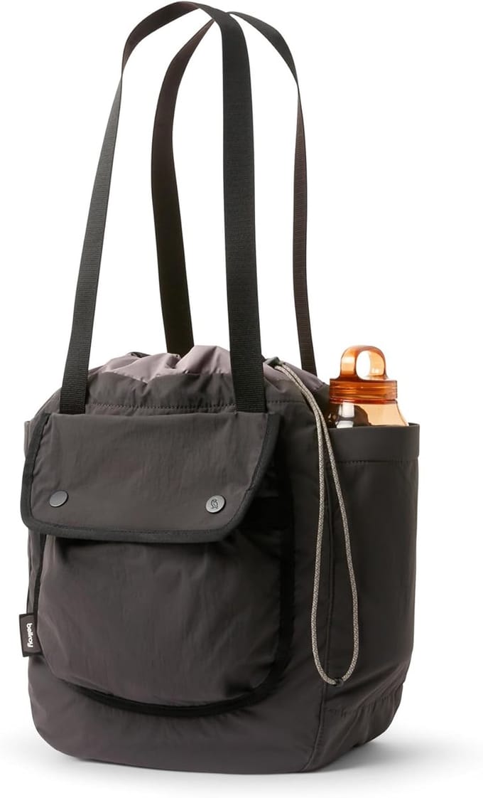 16 liter lichte tote bag met buitenzakken en trekkoordsluiting