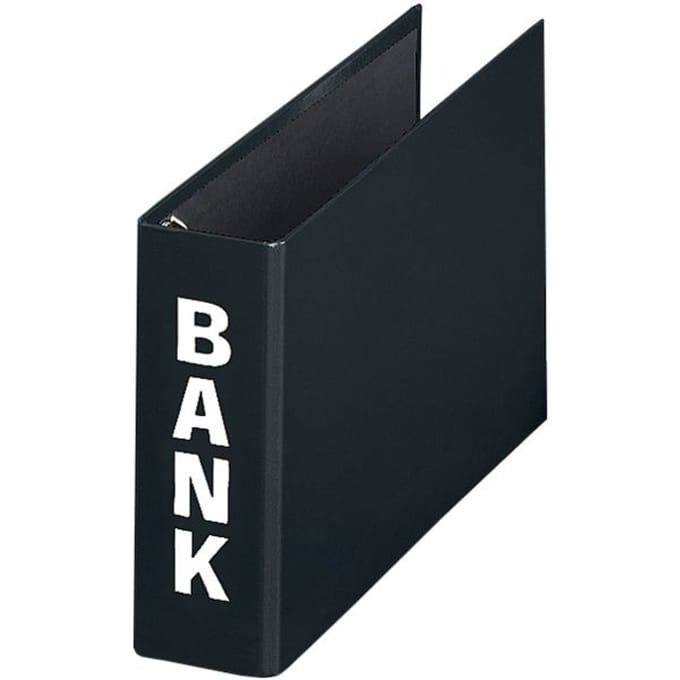 PAGNA Bankordner, PP Karton, Rückenbreite 52 mm,  DIN A6 quer, schwarz