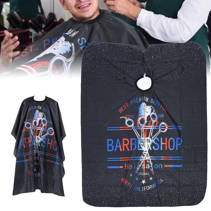 Salon Haarstyling Cape Verstelbare Kappers Capes Waterdichte Haar Knip- en Verfwrap black