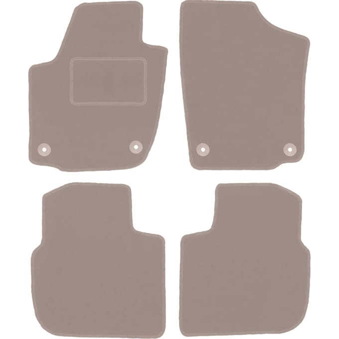 Beige veloursmatten voor: Skoda Praktik combivan (2006-2015)
