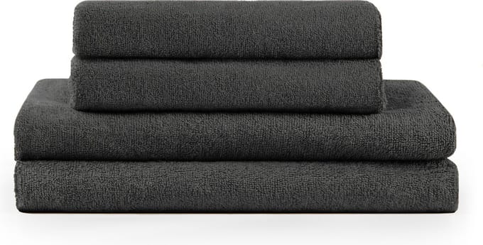 Blumtal Terry Handdoeken Set - 2 x Baddoek & 2 x Handdoek: Antraciet