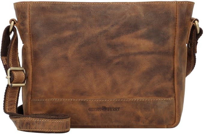 GREENBURRY schoudertas Vintage Crossbody Bag Brown bruine
