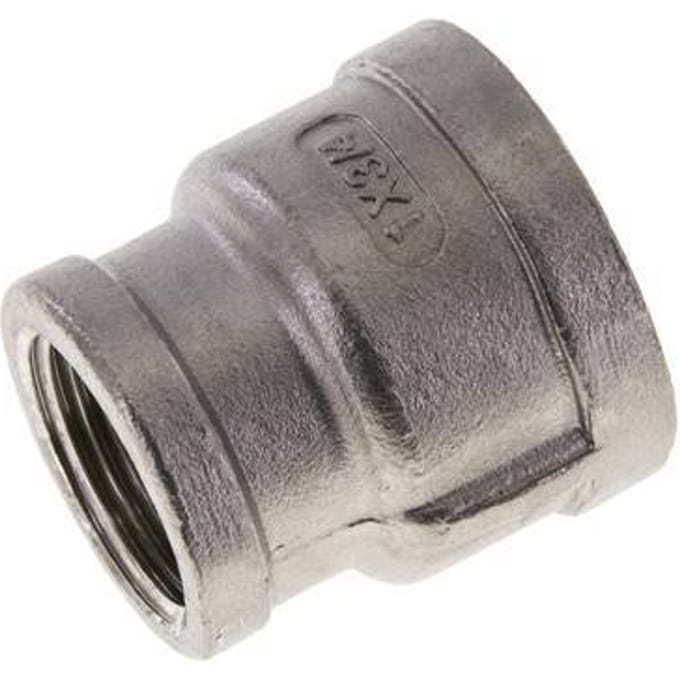 1'' NPT x 3/4'' NPT RVS Ronde Sok 16 Bar