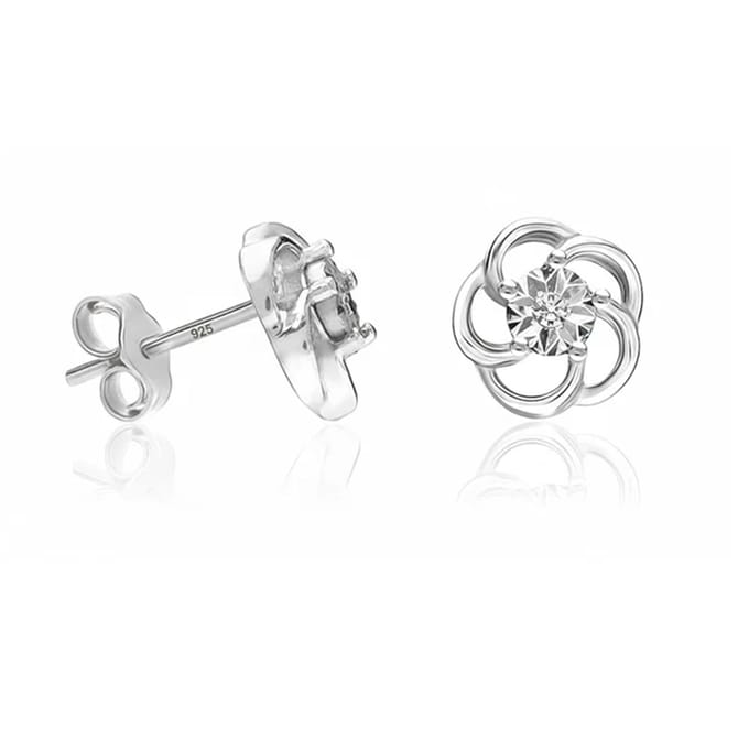 Damesoorbellen Bloem van Licht in 925 Sterling Zilver BIPE082