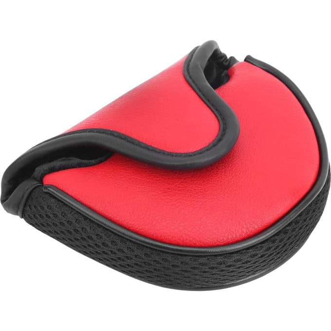 Housses de Protection pour Putter de Golf Headcover Demi-Cercle Cuir PU Garde Accessoire Imperméable Rouge red