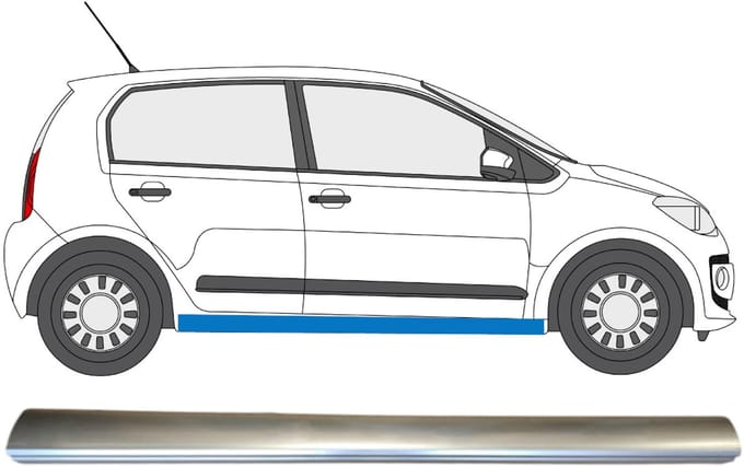 Reparatie dorpel onderste deel voor Volkswagen UP! 2011- / Rechts