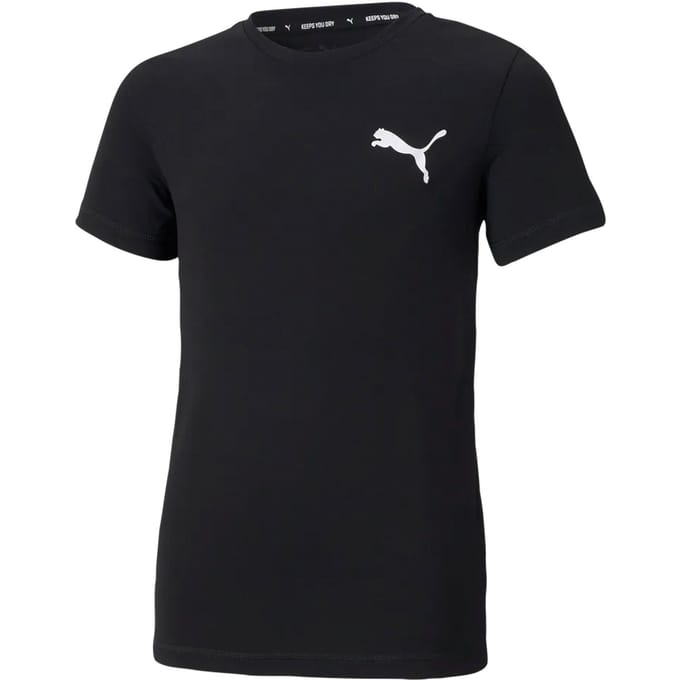 PUMA ACTIVE Small Logo Tee B Jongens T-shirt - Puma Black - Maat 128