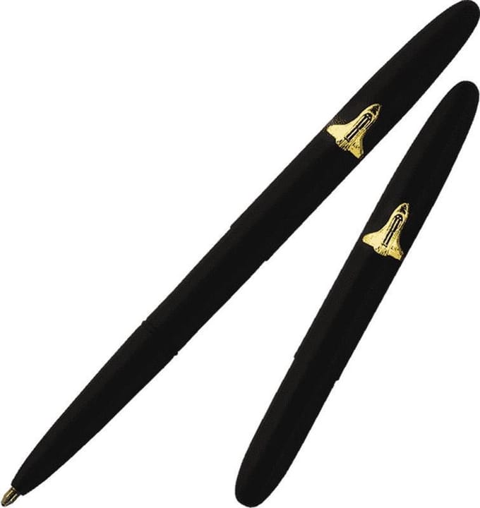 Bullet Space Pen, Mat Zwart met Space Shuttle Embleem (#600BSH)
