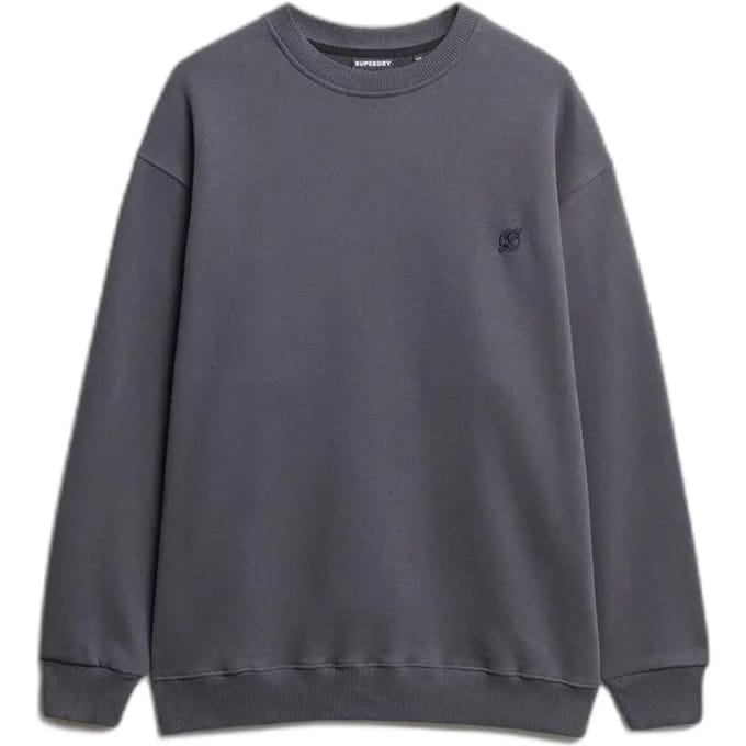 Superdry Oversized Crew Sweatshirt Dark Grey Grootte: XL