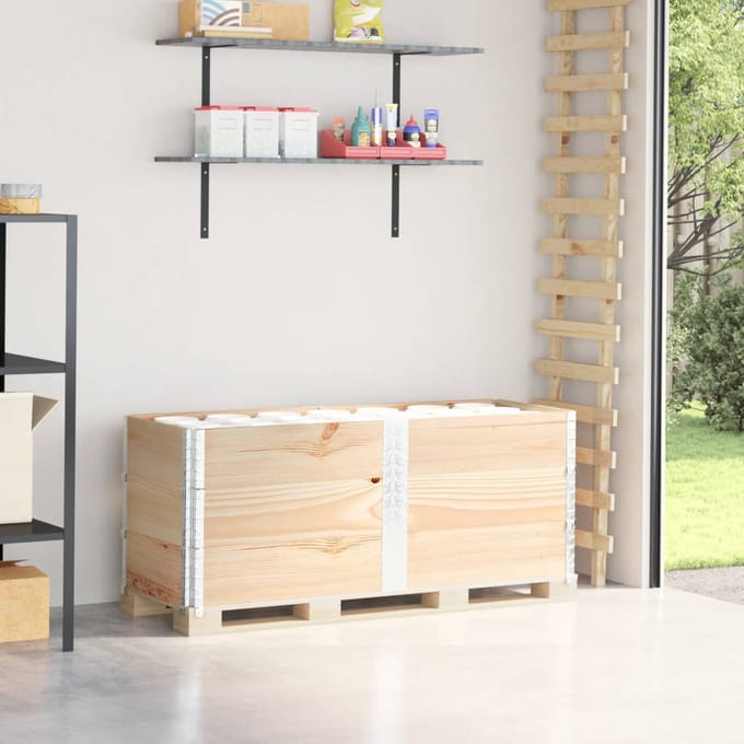 vidaXL Palletopzetranden 3 st 150x50 cm massief grenenhout