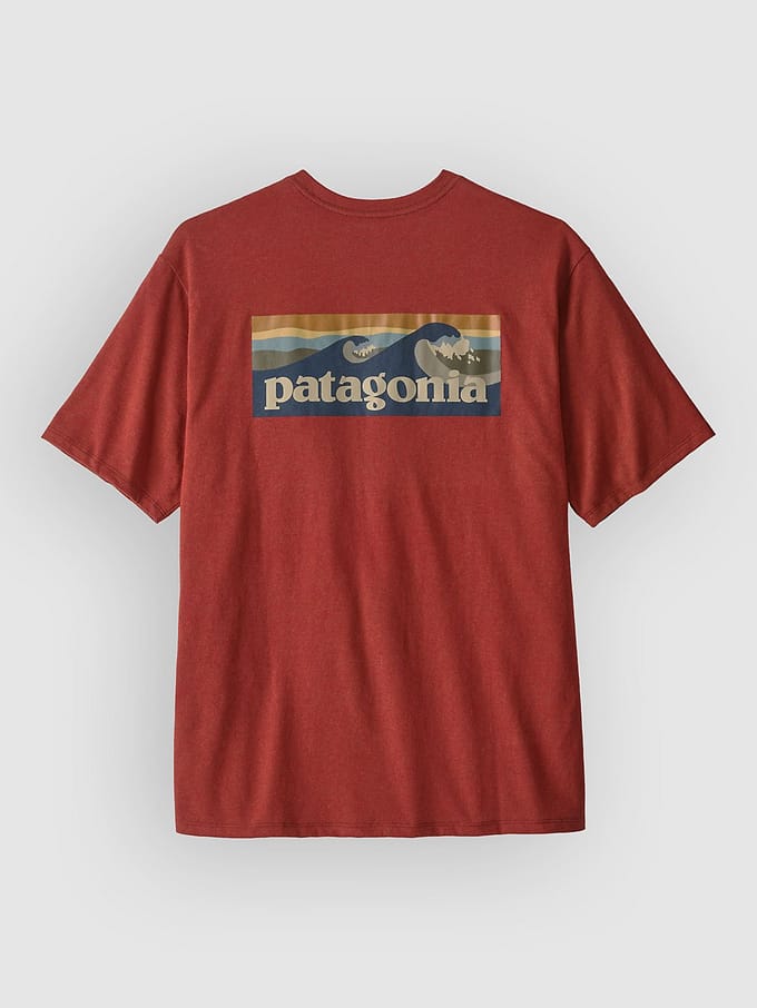 Patagonia Boardshort Logo Pocket Responsibili T-Shirt rood