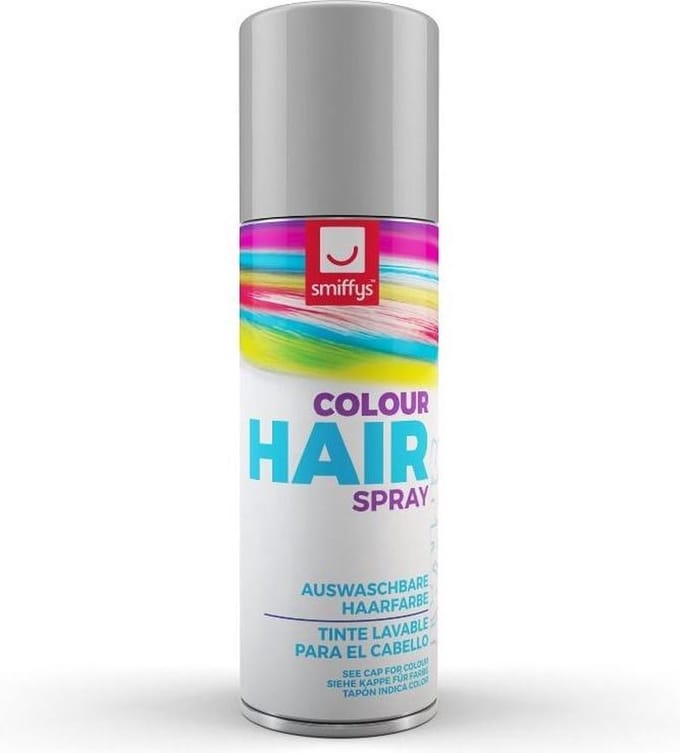Smiffys - Hair Colour Haarlak - Zilverkleurig